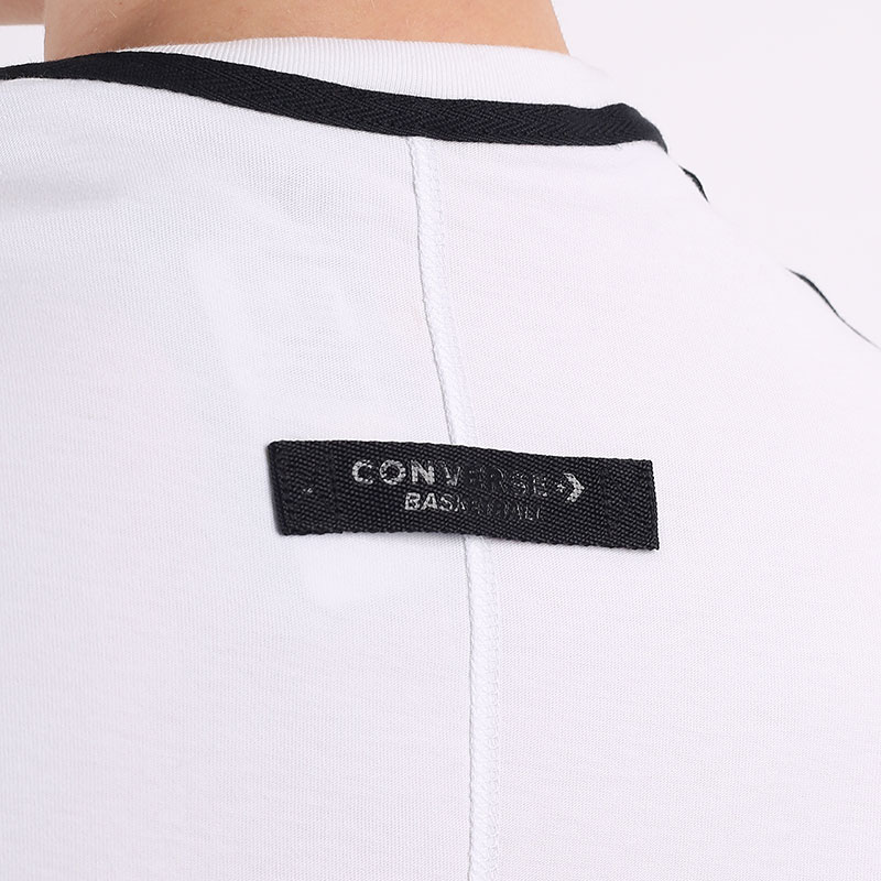 мужская белая футболка Converse Tee Explore Basketball 10020975102 - цена, описание, фото 6